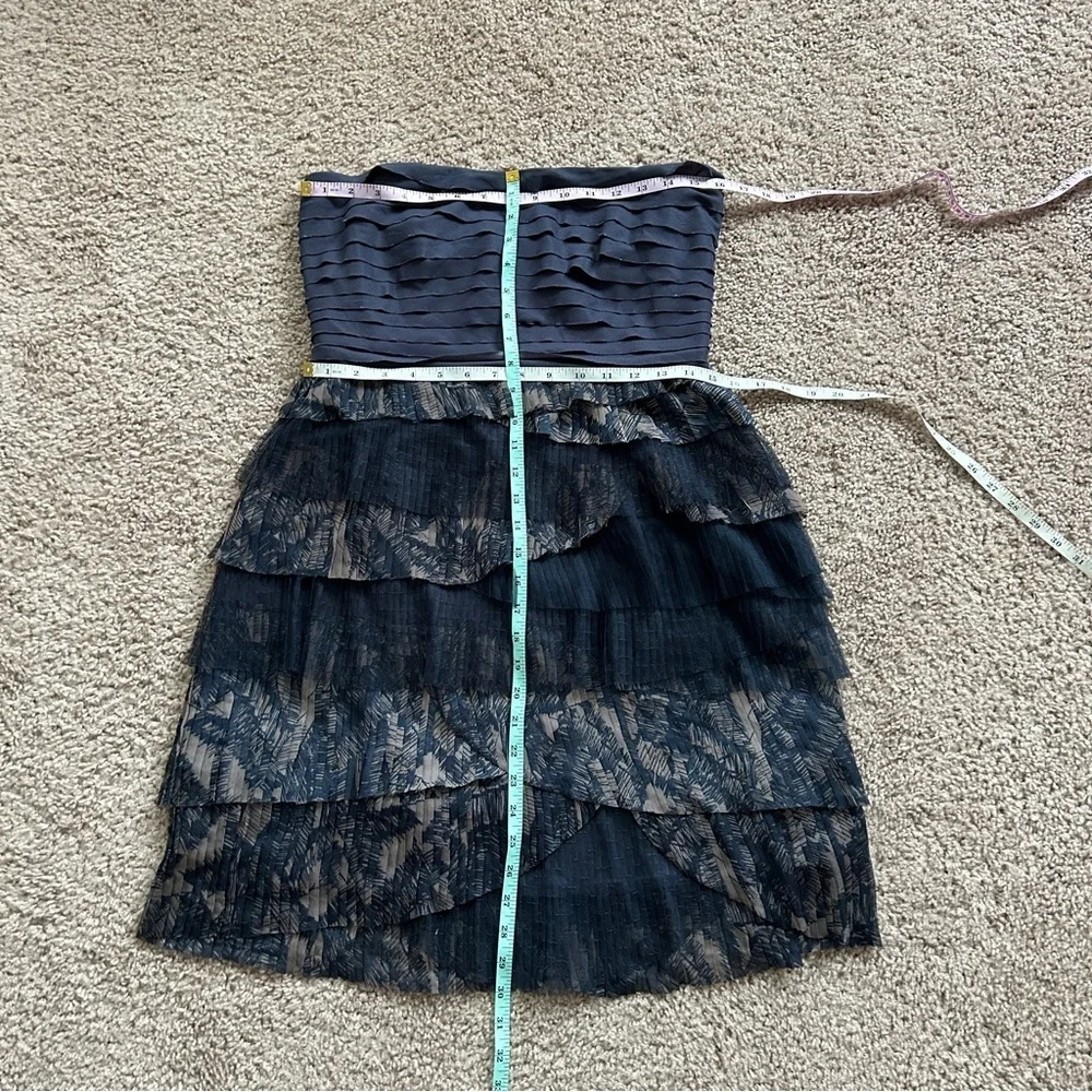 MM Couture by Miss Me Blue Tan Strapless Mini Dress NWT Size Large
